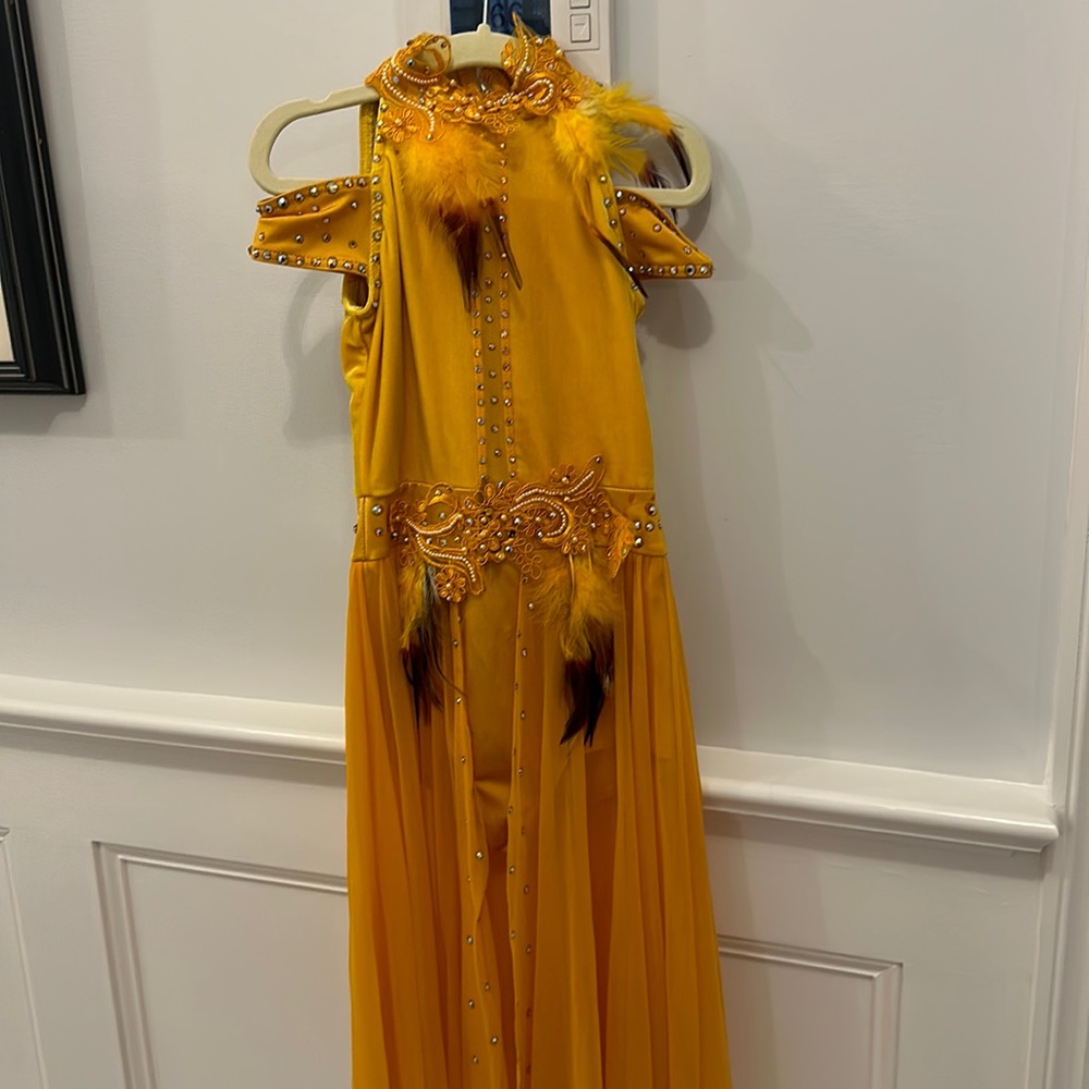 Semi custom weissman SC golden yellow dance costume